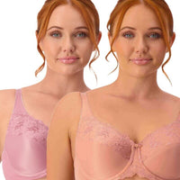 Triumph Embroidered Minimiser Bra 2 Pack - Rosebloom/Indian Summer