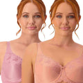 Triumph Embroidered Minimiser Bra 2 Pack - Rosebloom/Indian Summer