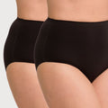 Underbliss Invisibliss No Show Seamless Full Brief 2 pack - Black