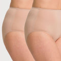 Underbliss Invisibliss No Show Seamless Full Brief 2 Pack - Nude