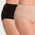 Underbliss Invisibliss No Show Seamless Full Brief 2 pack - Nude/Black