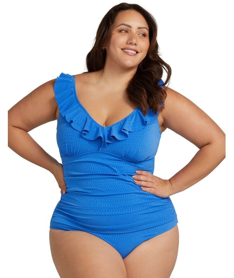 Artesands Nefertiti Manet Frill One Piece Swimsuit - Blue Swim 