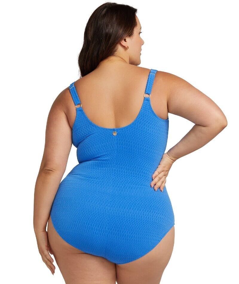 Artesands Nefertiti Manet Frill One Piece Swimsuit - Blue Swim 