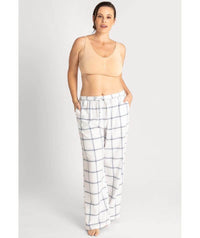 Ava & Audrey Amelia Brushed Cotton Pant - Ivory Sleep / Lounge 