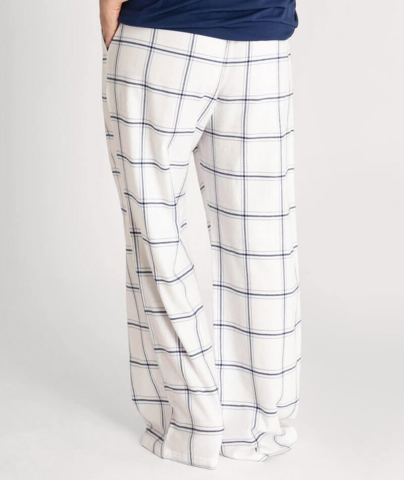 Ava & Audrey Amelia Brushed Cotton Pant - Ivory Sleep / Lounge 