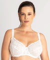 Ava & Audrey Bardot Lace Balconette Underwire Bra - White Bras 