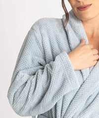 Ava & Audrey Betty Jacquard Fleece Robe - Denim Sleep / Lounge 