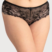 Ava & Audrey Celine Lace Brief - Black/Gold