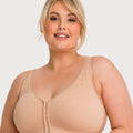 Ava & Audrey Hannah Cotton Wire-Free Front Opening Bra - Frappe