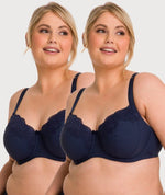 Ava & Audrey Jacqueline Full Cup Underwired Bra 2 Pack - Sapphire Bras 