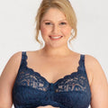 Ava & Audrey Lucille Lace Wire-Free Bra - Navy