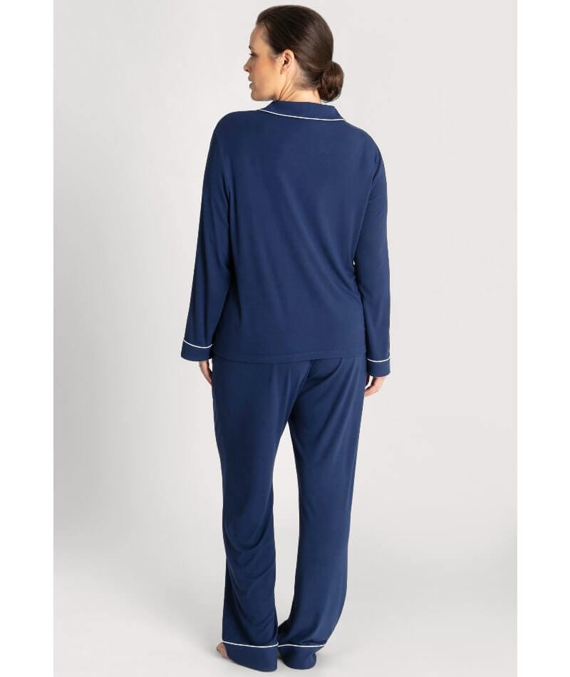 Ava & Audrey Maddison Knit Lounge PJ Set - Navy Sleep / Lounge 