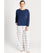 Ava & Audrey Maddison Knit Slouch LS Tee - Navy Sleep / Lounge 