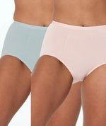 Bendon Body Cotton Trouser Brief 2 Pack - Icy Pink/Slate Knickers 