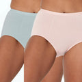 Bendon Body Cotton Trouser Brief 2 Pack - Icy Pink/Slate