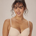 Me. by Bendon Stripe Elastic & Papertouch Demi Bra - Silver Peony