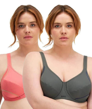 Berlei Electrify Underwire 2 Pack Sports Bra - Fortress/Rose Bras 