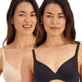 Berlei New Barely There Contour Bra 2 Pack - Black/Skin