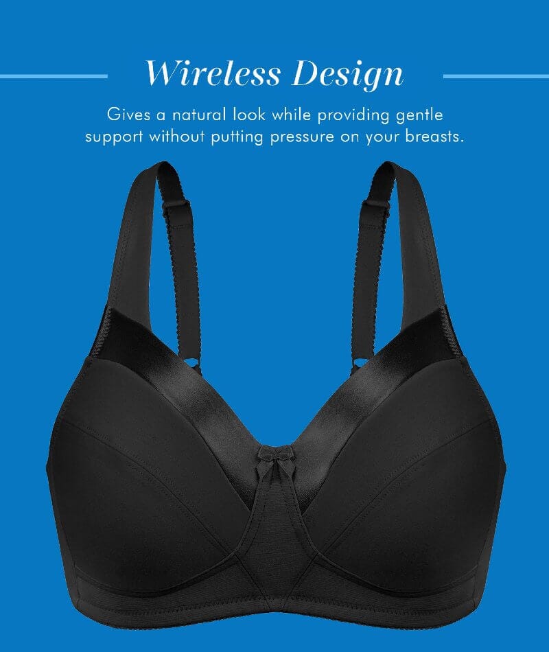 ST US Comfort Choice 100% Cotton Wire-Free Full Coverage Bras Plus Size