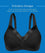 Bestform Satin Trim Wire-Free Cotton Bra With Unlined Cups 2 Pack - Black Bras 