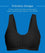 Bestform Unlined Wire-free Cotton Stretch Sports Bra with Front Closure - Black Bras 