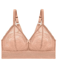 Glamorise Bramour Gramercy Luxe Lace Wire-Free Bralette - Cappuccino Bras 