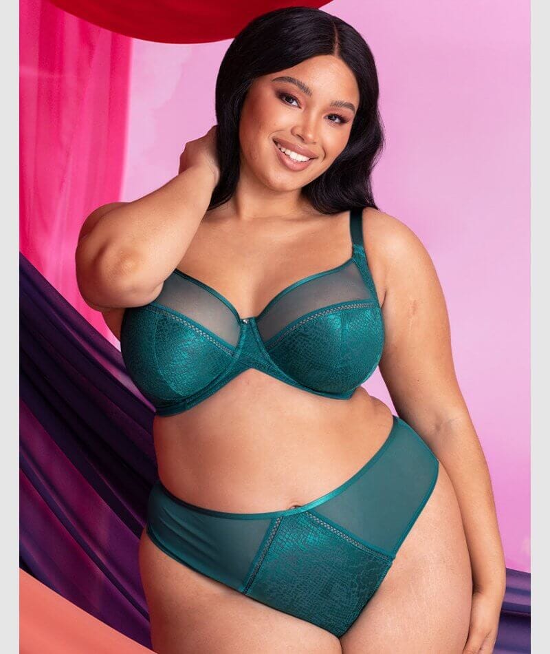 Curvy Kate Daily Balcony Bra Teal  Lumingerie bras and underwear for big  busts