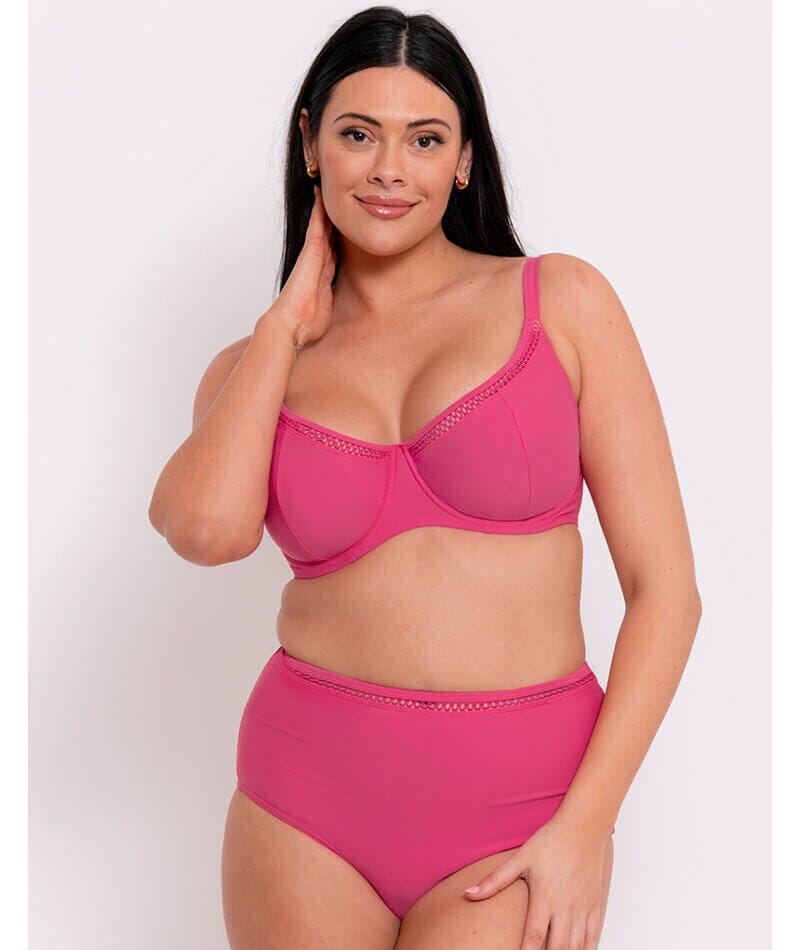 Curvy Kate First Class Balcony Bikini Top - Pink Swim 