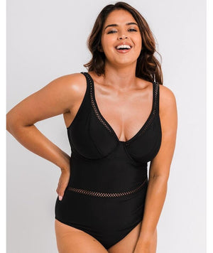 Curvy Kate First Class Plunge Swimsuit - Black Swim 