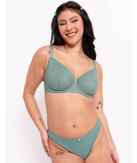 Curvy Kate Happy Boobs Balcony Bra - Sage Green Bras 