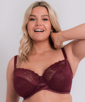 Curvy Kate Lace Daze Balcony Bra - Claret Red Bras 