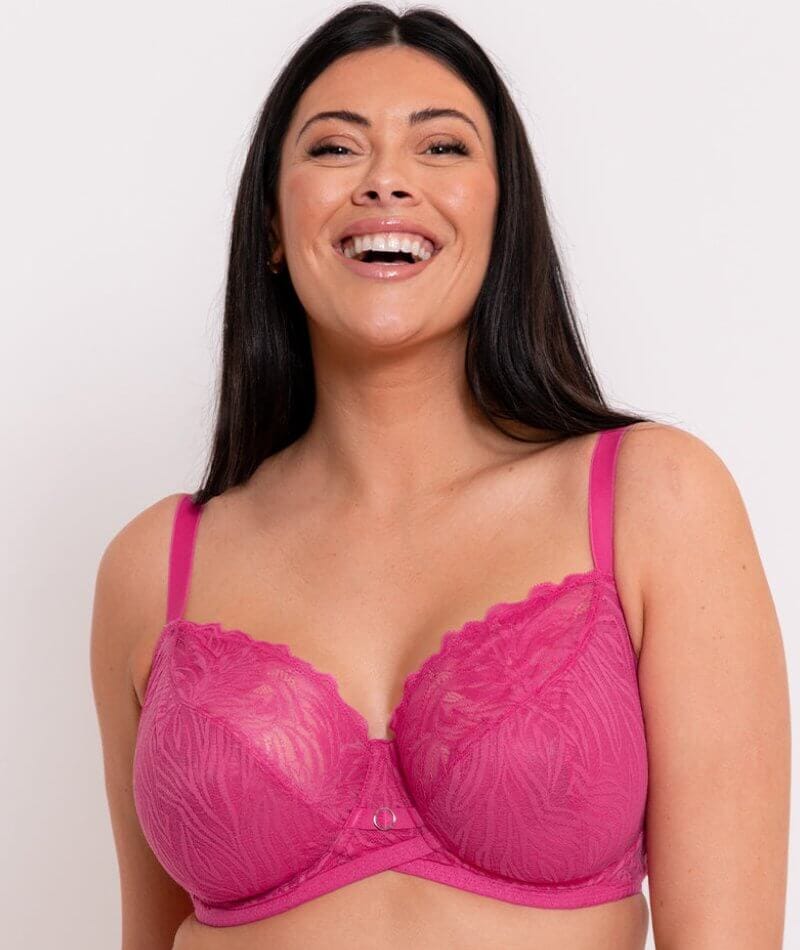 Curvy Kate Lace Daze Balcony Bra - Lipstick Pink Bra 