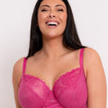 Curvy Kate Lace Daze Balcony Bra - Lipstick Pink