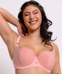 Curvy Kate Lift Off Padded Balcony Bra - Rose Sparkle Bras 