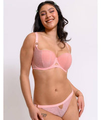 Curvy Kate Lift Off Padded Balcony Bra - Rose Sparkle Bras 