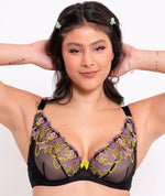 Curvy Kate Stand Out Scooped Plunge Bra - Black Multi Bra 