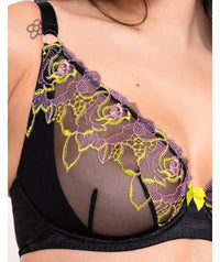 Curvy Kate Stand Out Scooped Plunge Bra - Black Multi Bra 