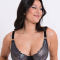 Curvy Kate Stand Out Scooped Plunge Bra - Black Sparkle