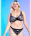 Curvy Kate Stand Out Scooped Plunge Bra - Black Sparkle Bras 