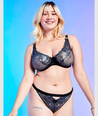 Curvy Kate Stand Out Scooped Plunge Bra - Black Sparkle Bras 