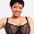 Curvy Kate Stardust Balcony Bra - Black Sparkle