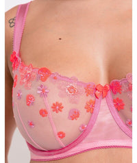 Curvy Kate Strawberry Crush Balcony Bra - Pink Multi Bras 