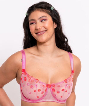 Curvy Kate Strawberry Crush Balcony Bra - Pink Multi Bras 