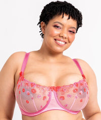 Curvy Kate Strawberry Crush Balcony Bra - Pink Multi Bras 