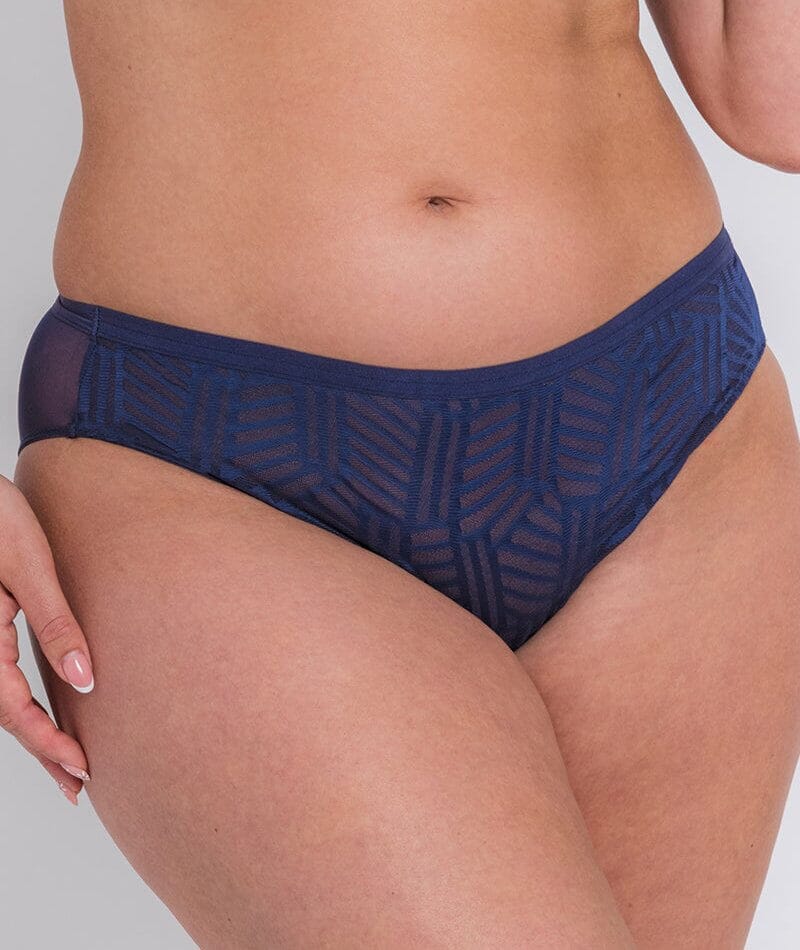 Curvy Kate Wonderfull Vibe High Leg Brief Navy Blue 2610