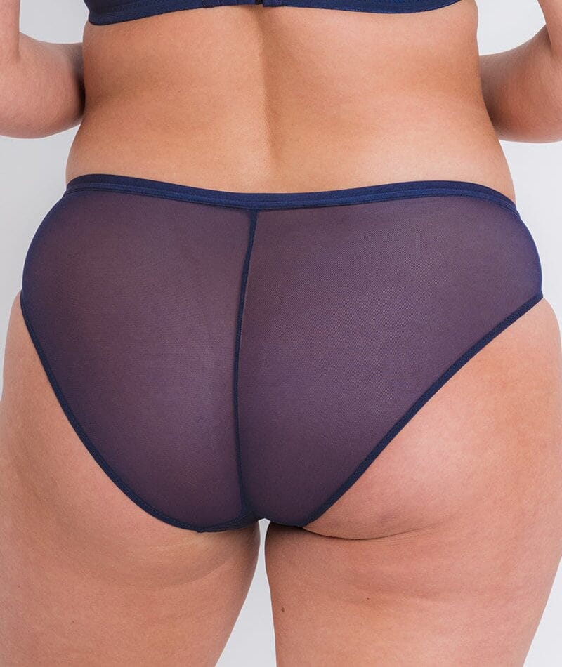 Curvy Kate Wonderfull Vibe High Leg Brief - Navy Blue Knickers 