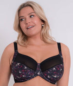 Curvy Kate Wonderfully Full Cup Bra - Black Floral Bras 