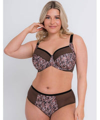 Curvy Kate Wonderfully Full Cup Bra - Cocoa Print Brown Bras 