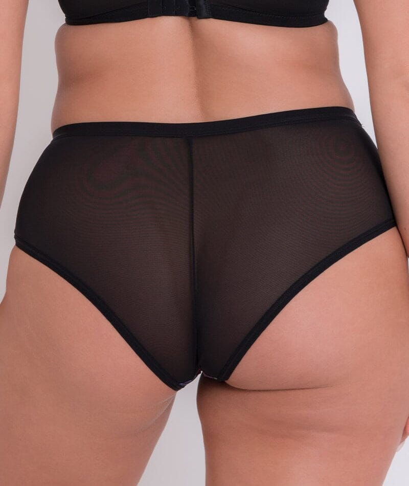 Curvy Kate Wonderfully Short - Black Floral Knickers 