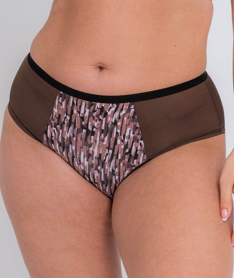 Curvy Kate Wonderfully Short - Cocoa Print Knickers 